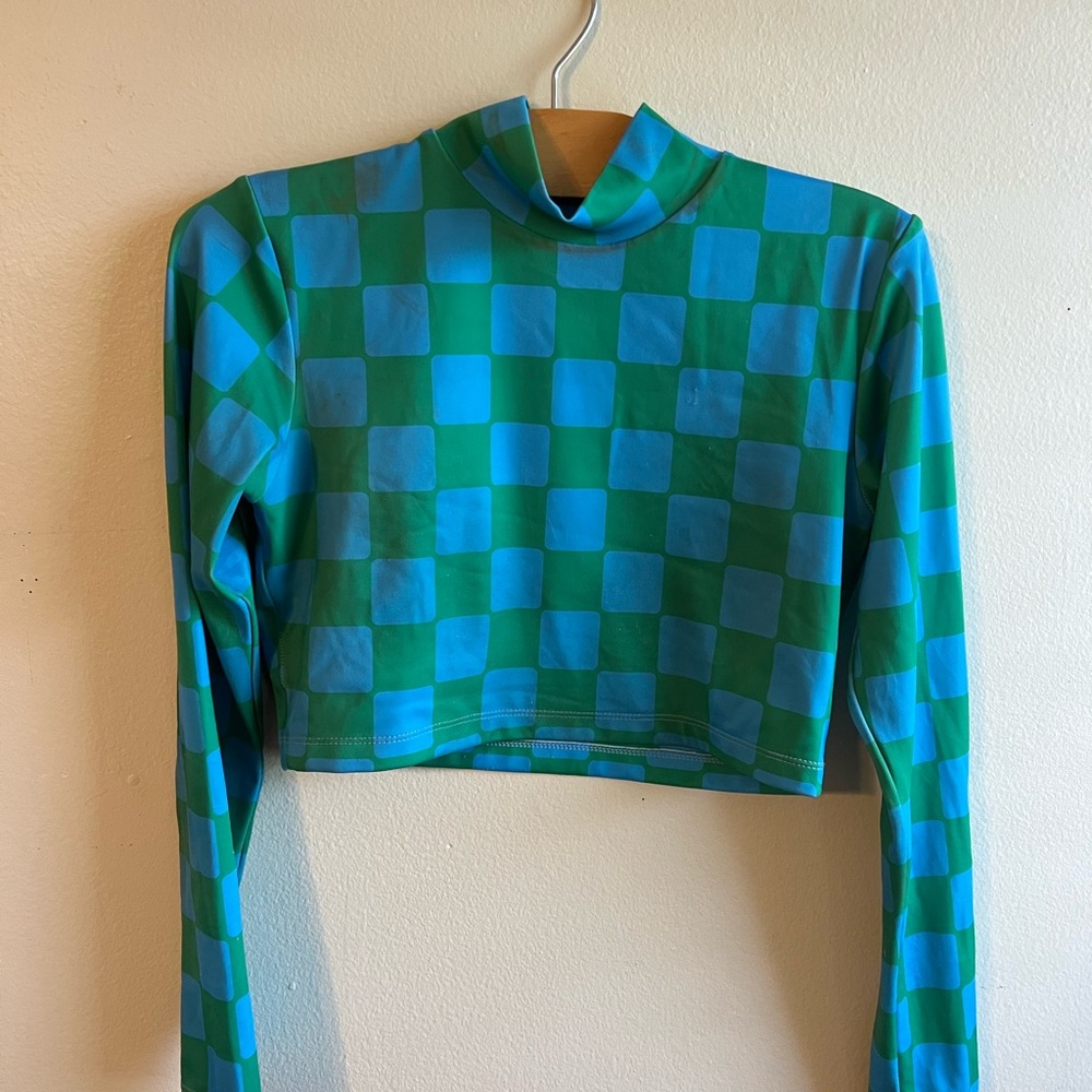Savaari Swim - Green and Blue Women's Top